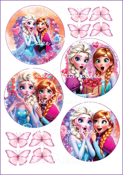 Ēdamu dekoru komplekts bento kūkām FROZEN 2