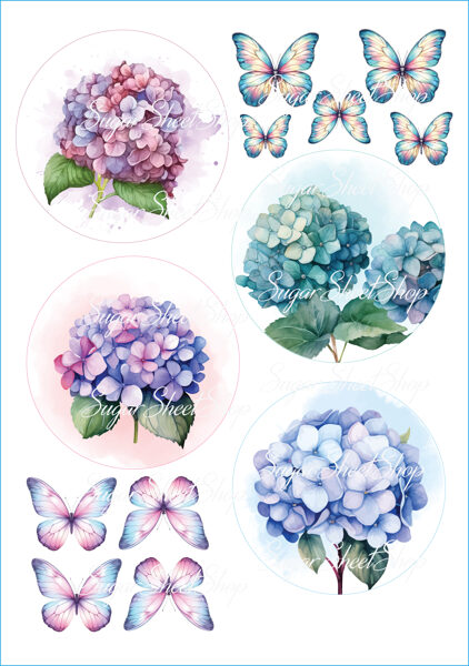 Ēdamu dekoru komplekts BENTO HORTENZIJA 1