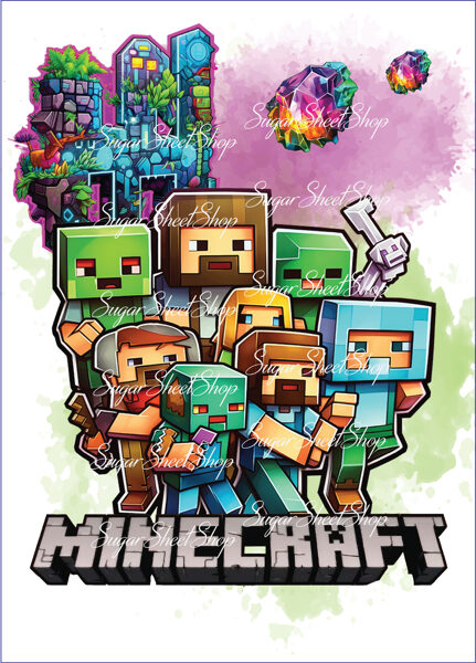 Ēdams dekors kūkai MINECRAFT 7