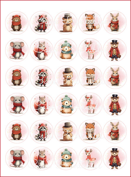 Ēdami dekori kēksiņiem, kūciņām MAZIE ZVĒRI 1