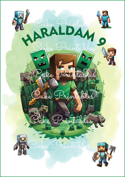 Ēdams dekors kūkai MINECRAFT 6