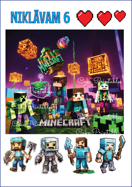 Ēdamu dekoru komplekts MINECRAFT 1