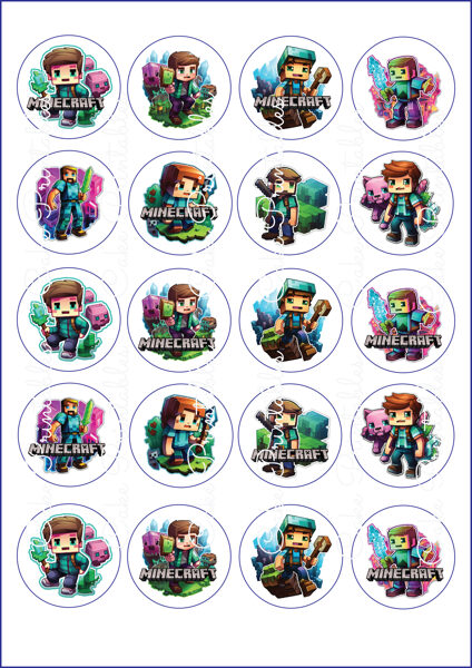 Ēdami dekori kēksiņiem, kūciņām MINECRAFT 8