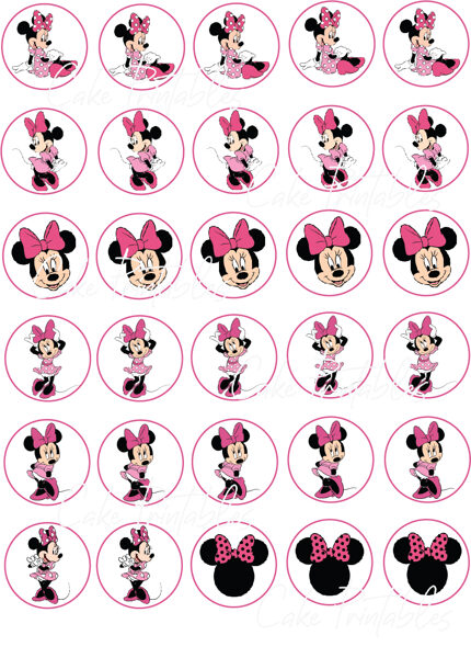 Ēdami dekori kēksiņiem MINNIJA 1