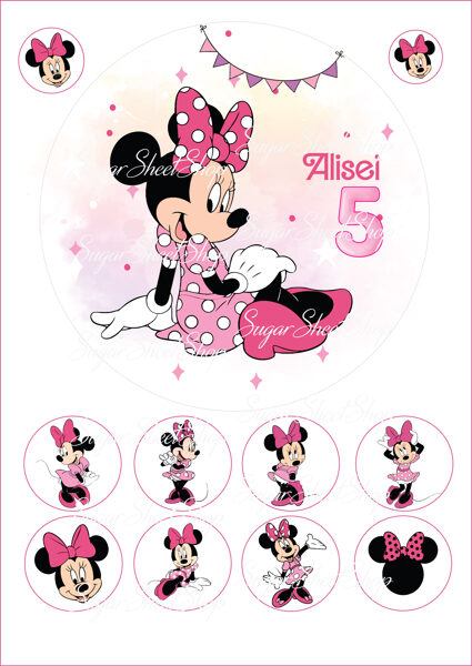 Ēdami dekori kēksiņiem MINNIJA 2