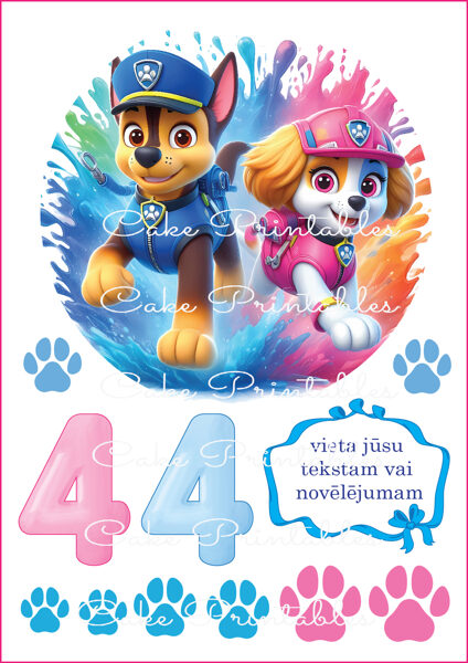 Ēdamu dekoru komplekts ĶEPU PATRUĻA PAW PATROL 4
