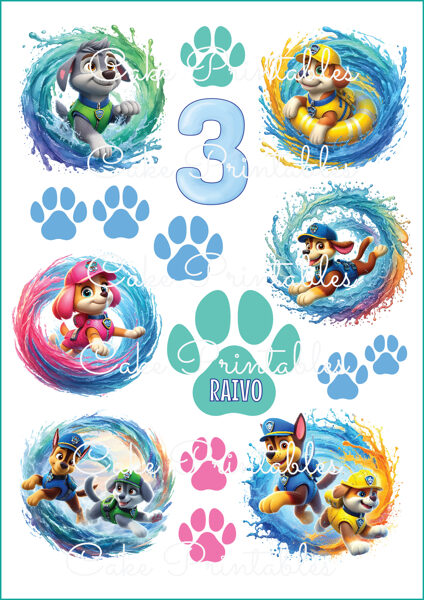 Ēdamu dekoru komplekts ĶEPU PATRUĻA PAW PATROL 6