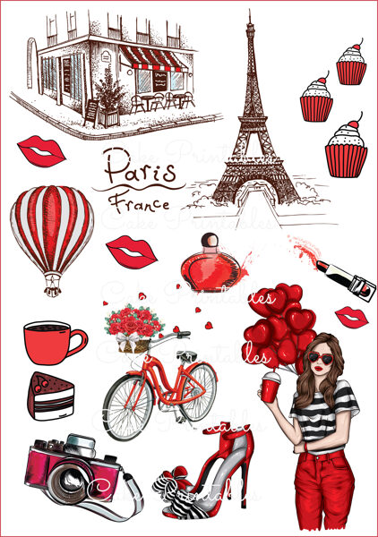 Ēdamu dekoru komplekts PARĪZE 1