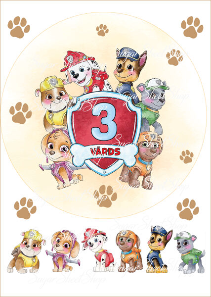 Ēdamu dekoru komplekts ĶEPU PATRUĻA PAW PATROL 11