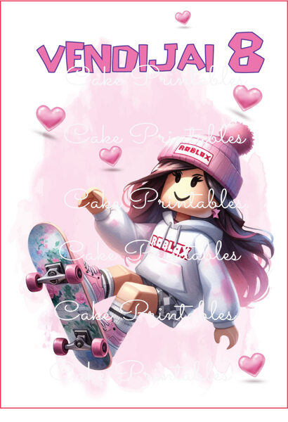 Ēdams dekors kūkai ROBLOX MEITENES 5