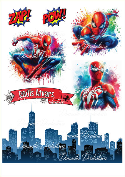 Ēdamu dekoru komplekts SPIDERMAN 6