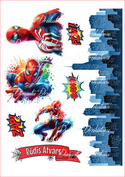 Ēdamu dekoru komplekts SPIDERMAN 7