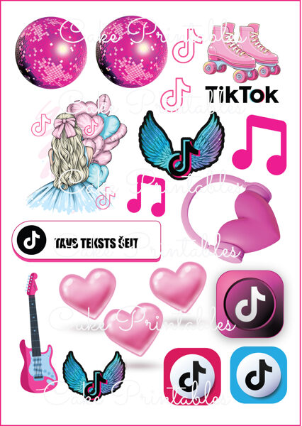 Ēdamu dekoru komplekts TIKTOK 1