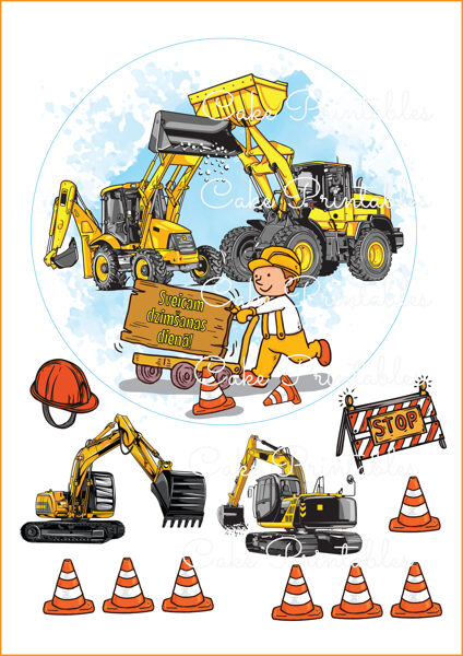 Ēdamu dekoru komplekts TRAKTORS 1