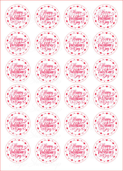 Ēdami dekori virtuļiem, kēksiņiem SALDAIS VALENTĪNS 1