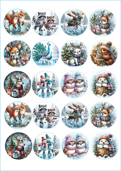 Ēdami dekori ZIEMAS ZVĒRI 1