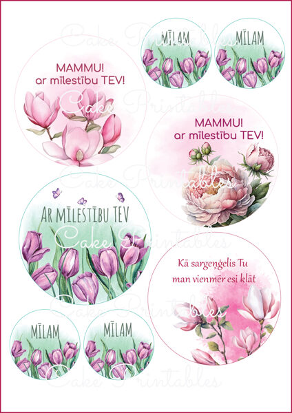 Ēdamu dekoru komplekts MAMMAS SVĒTKI 3