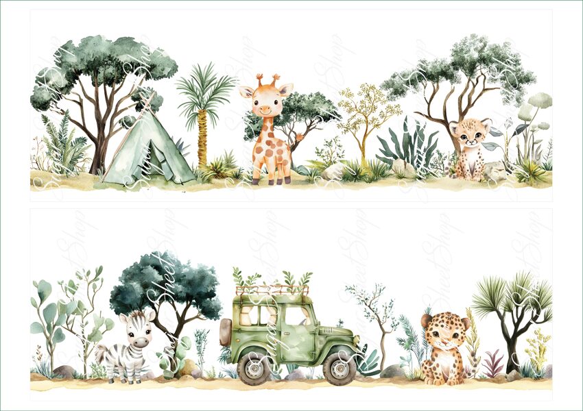 Ēdams dekors  kūkai PASTAIGA SAFARI 9